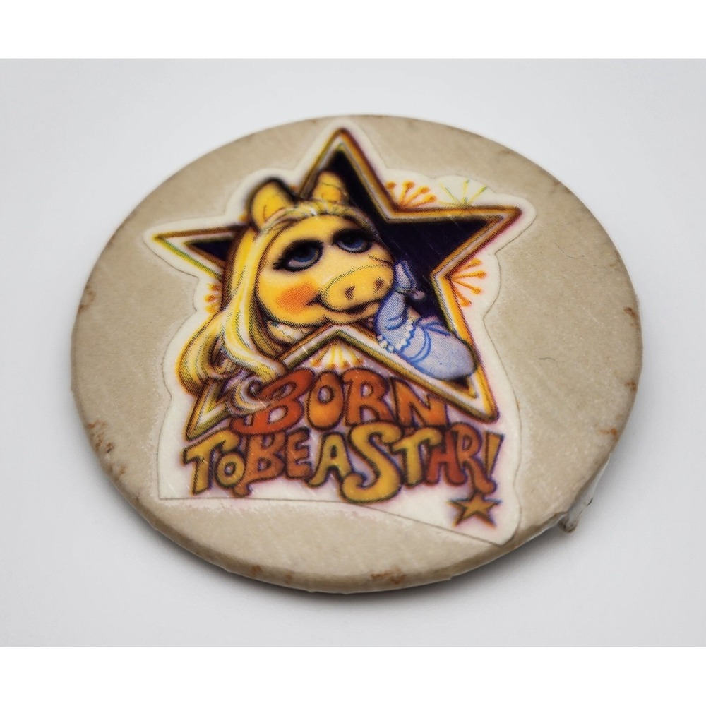 VINTAGE MISS PIGGY BORN TO BE A STAR PIN RARE‎